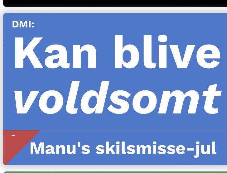 Mon det var DMI, Manu blev skilt fra?
