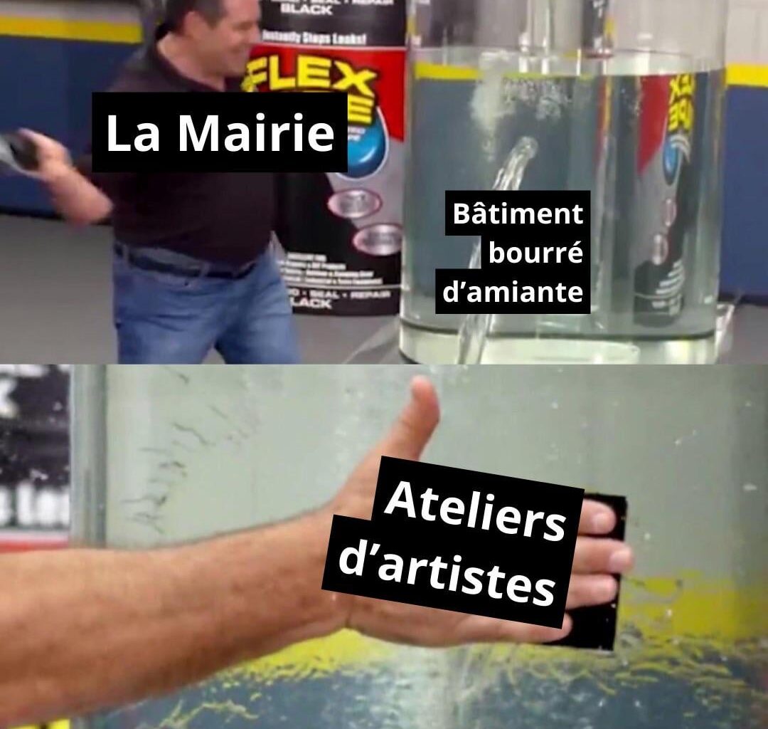 Merci à l’Ami-ante de permettre aux artistes d’avoir des lieux de travails pas trop chère