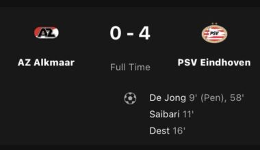 Quick-fire first 15 minutes puts PSV ahead of AZ and goes into the winter stop with a perfect record: 0-4