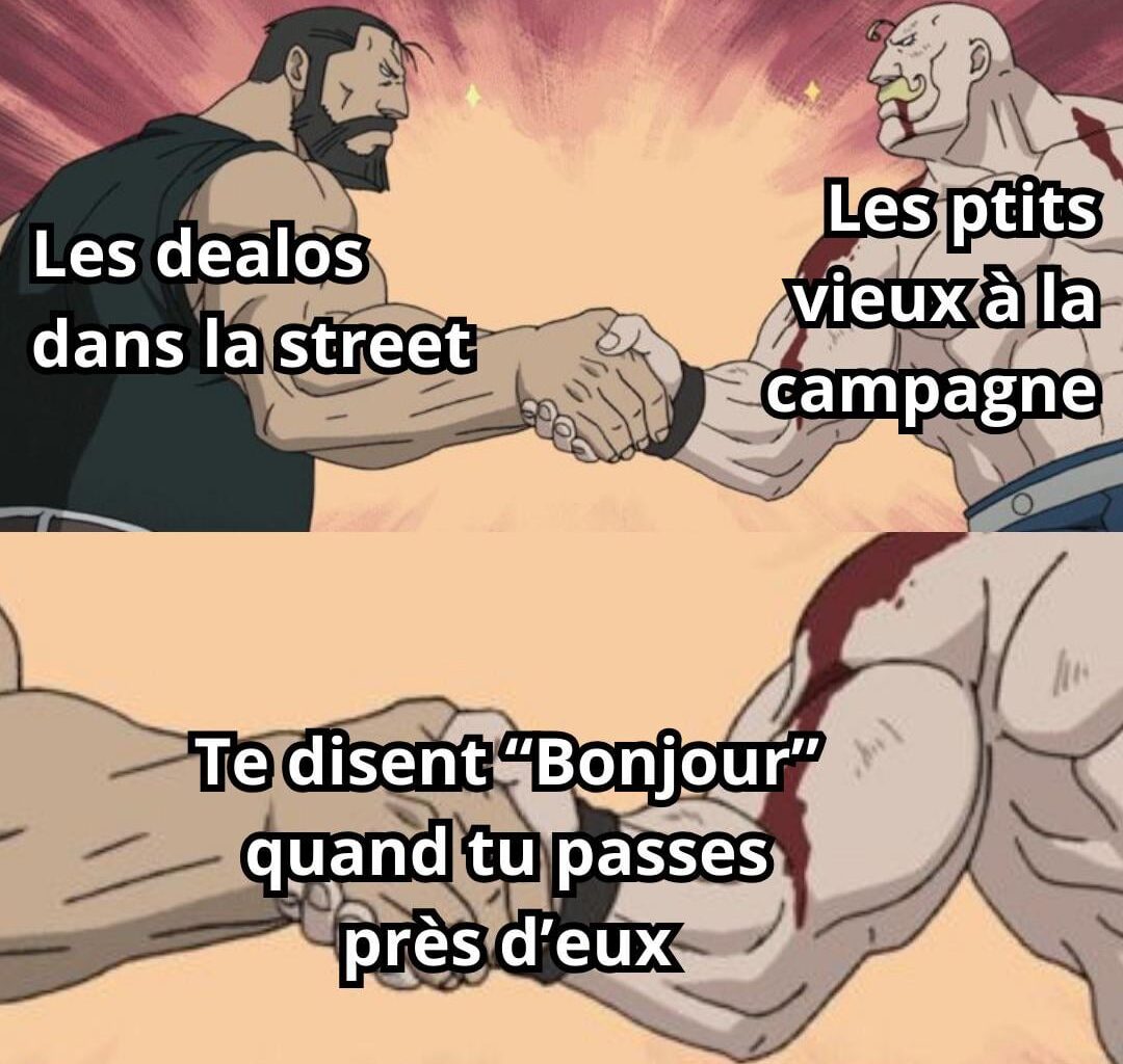 Dans ma campagne beaucoup de jeunes ne le font plus, mais les petits vieux perdurent ce savoir vivre