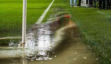 KNVB Cup game PSV - FC Twente cancelled due to heavy rainfall.