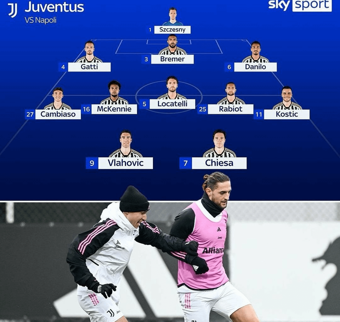 SKY SPORT | Juventus expected lineups for the Napoli game