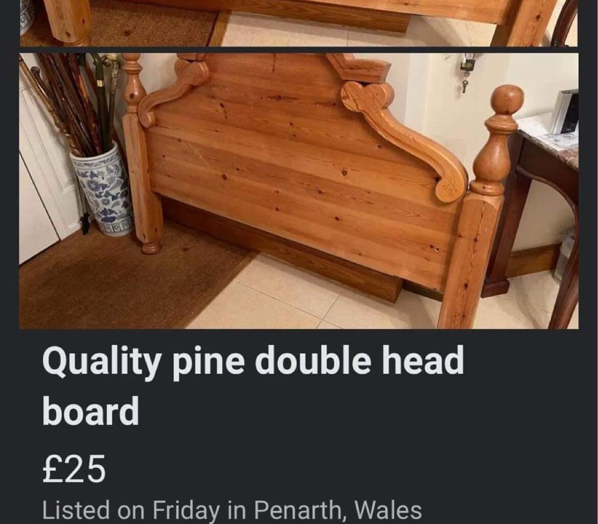 I almost bought this headboard last night until I noticed the border design