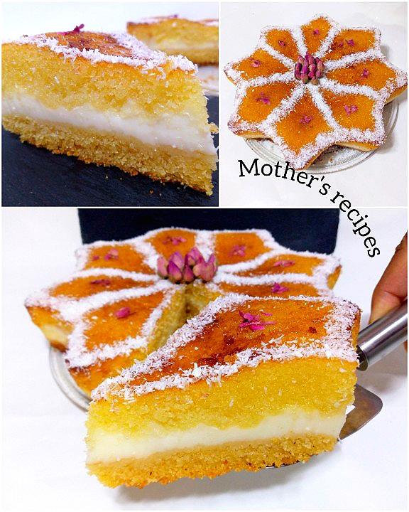 J'ai regretté de ne pas l'avoir essayé auparavant. Le plus délicieux gâteau basbousa à la crème sans farine blanche sans crème fraîche. Le fameux gâteau à la semoule
