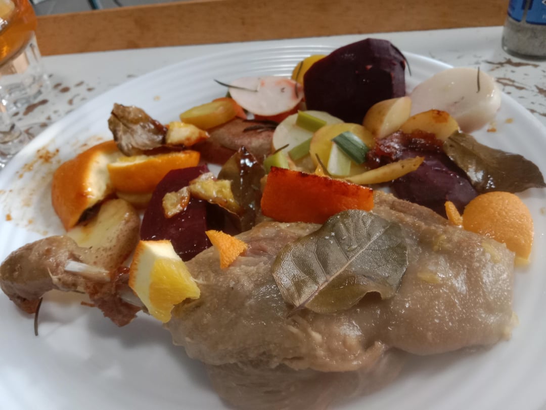 Cuisse de canard confite à l'orange