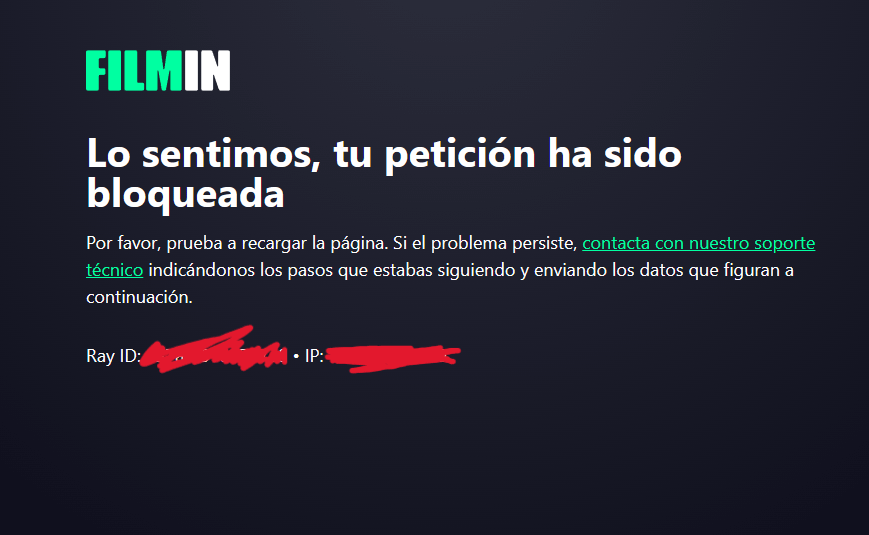Bloqueo de Filmin desde otro país