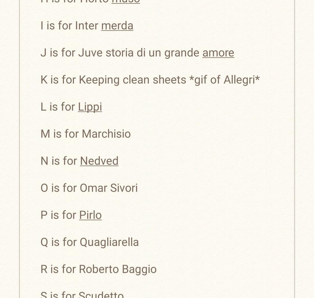 r/Juve's alphabet. Y is for "You pay!". Let's finish with Z!