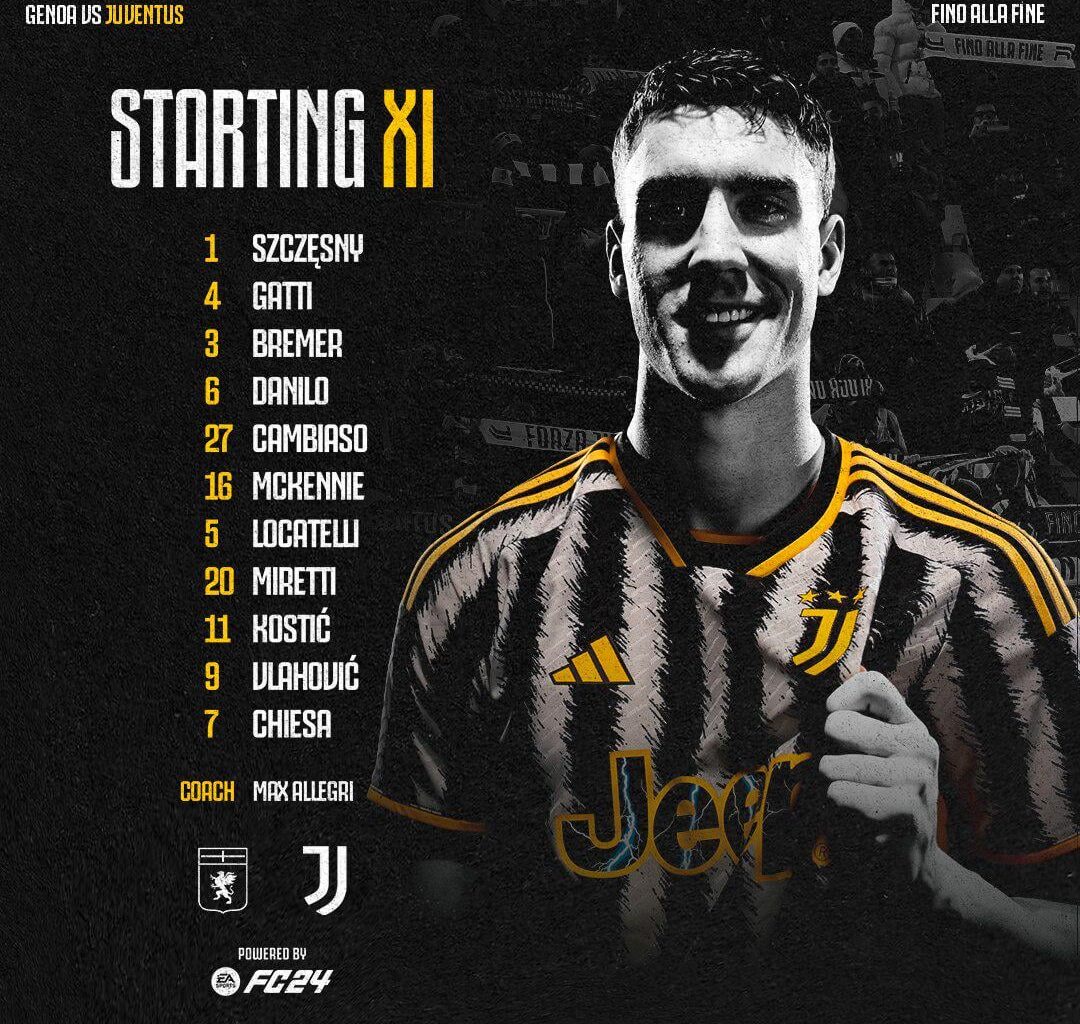 Starting XI against Genoa