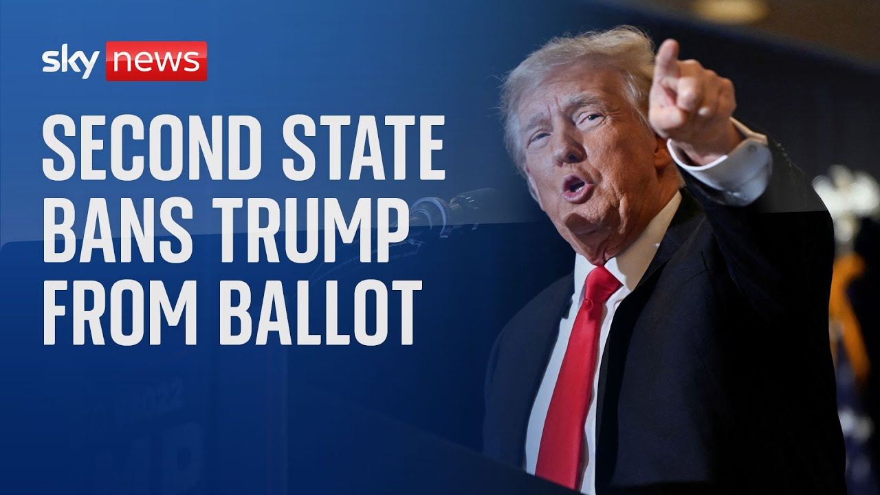 Second state bars Trump from US presidential primary ballot over Capitol riots