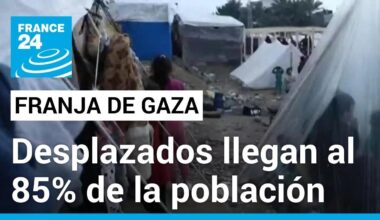 El 85% de la población en la Franja de Gaza ha sido desplazada, según la ONU