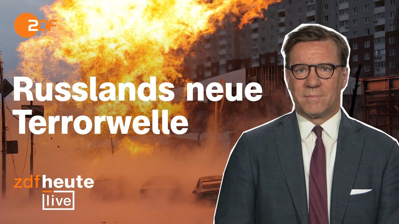 Massive Angriffe auf Ukraine: Wie Moskau die Taktik ändert | ZDFheute live mit Militärexperte Lange