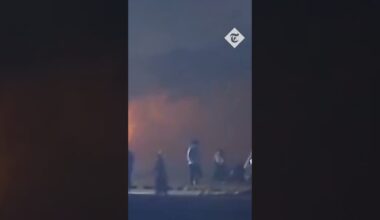 Moment passengers evacuate burning Japan Airlines jet in Tokyo