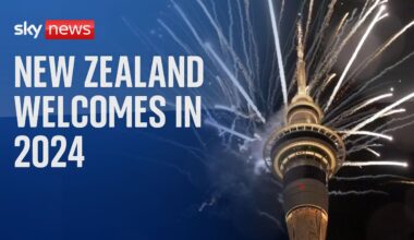 New Zealand rings in 2024 with fireworks and laser display