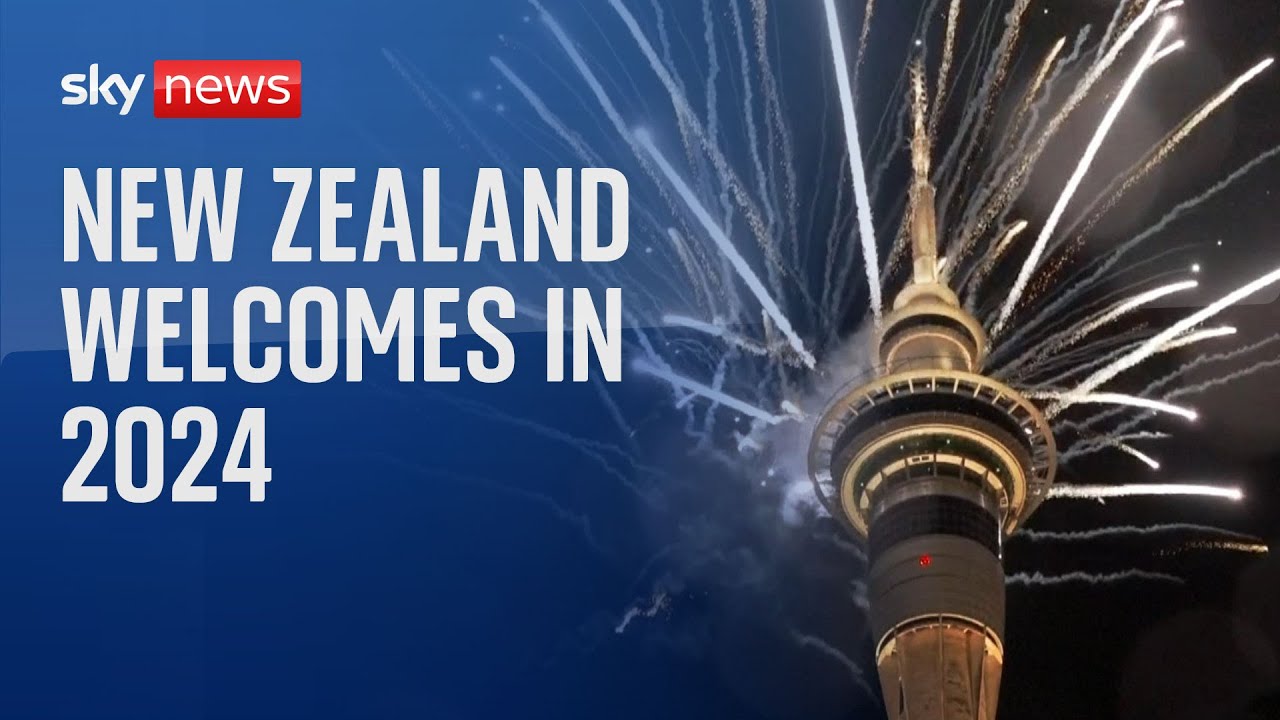 New Zealand rings in 2024 with fireworks and laser display