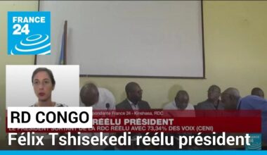RD Congo : Félix Tshisekedi réélu président avec 73,34 % des voix (Commission électorale)