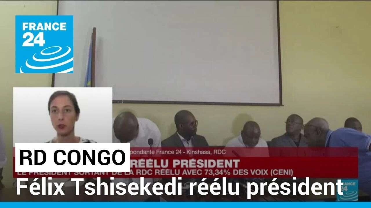 RD Congo : Félix Tshisekedi réélu président avec 73,34 % des voix (Commission électorale)