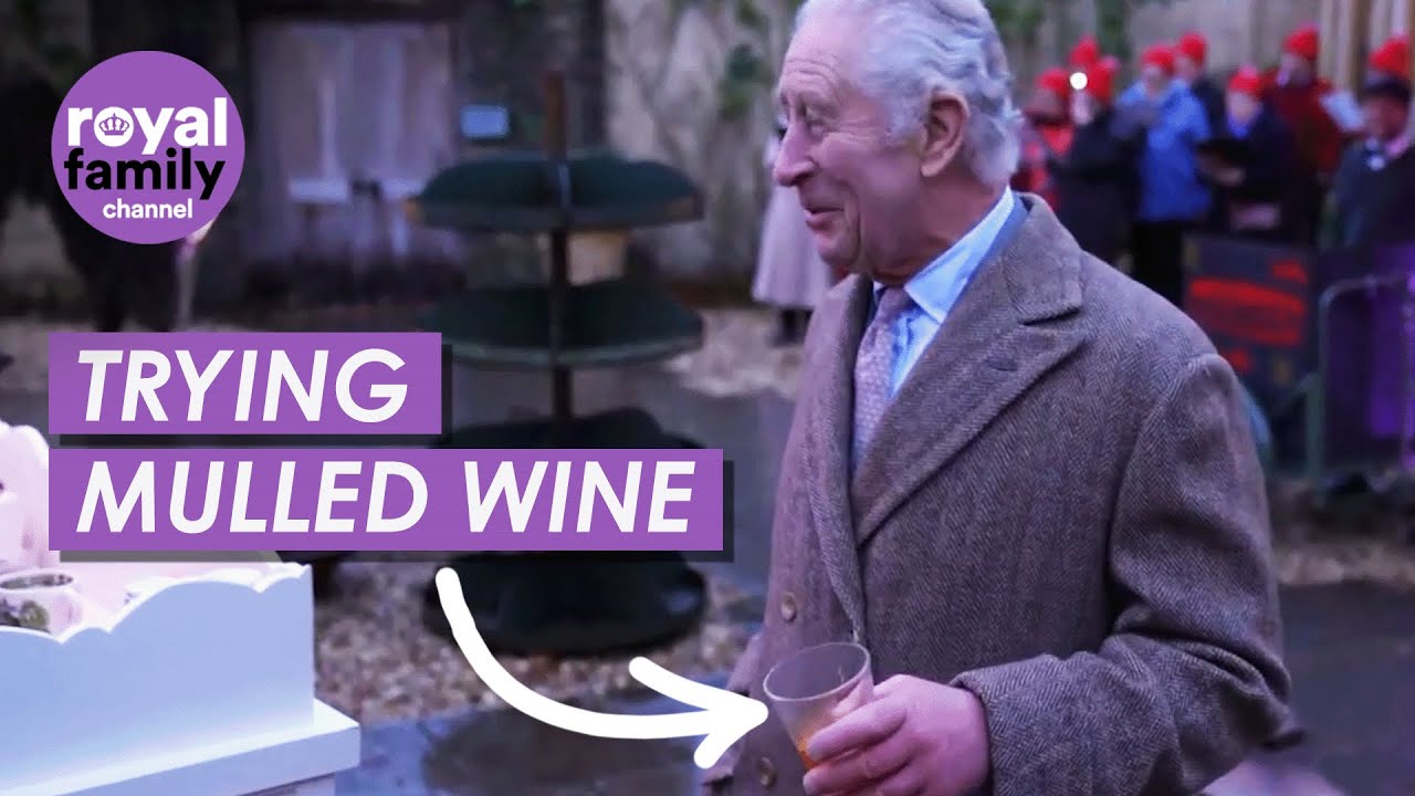 Festive King Charles Tries Mulled Wine and Meets Carol Singers at Highgrove House