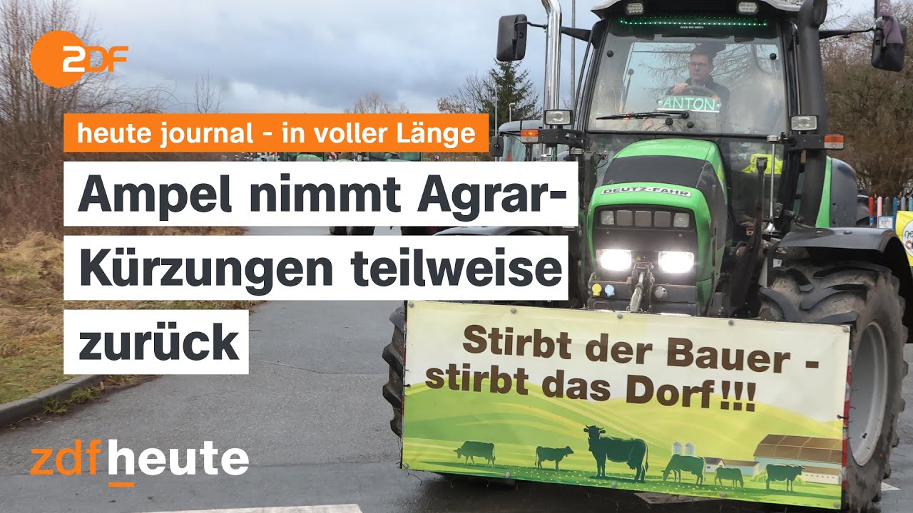 heute journal vom 04.01.2024 Agrar-Subventionen, Hochwasser, Inflation, Atomausstieg