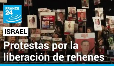 Manifestantes israelíes piden más esfuerzo a Netanyahu para liberar rehenes en poder de Hamás