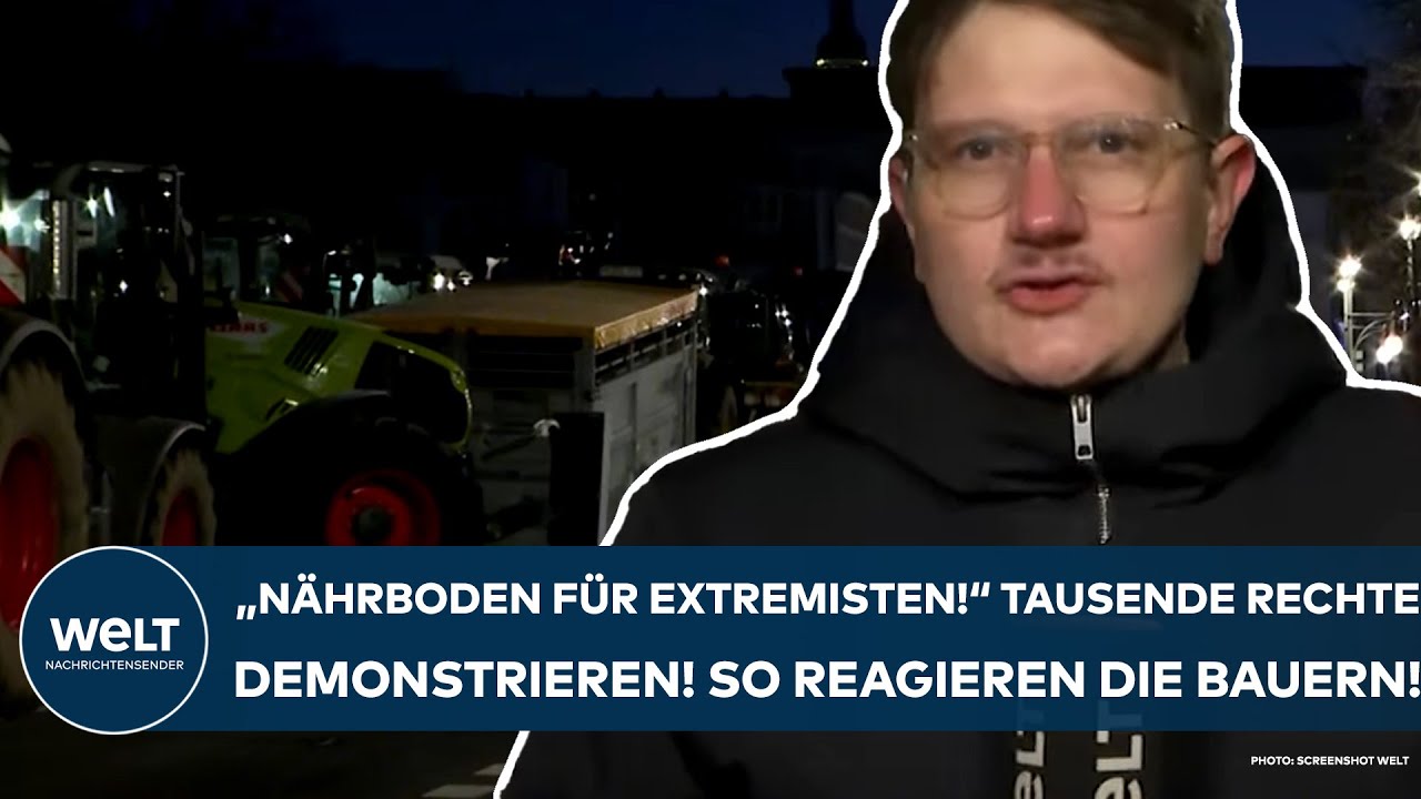 BAUERN-PROTEST: "Nährboden für Extremisten!" Tausende Rechte demonstrieren! So reagieren Landwirte!