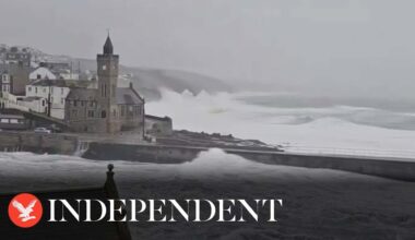 Storm Henk: Heavy rainfall leads to flooding across England and Wales