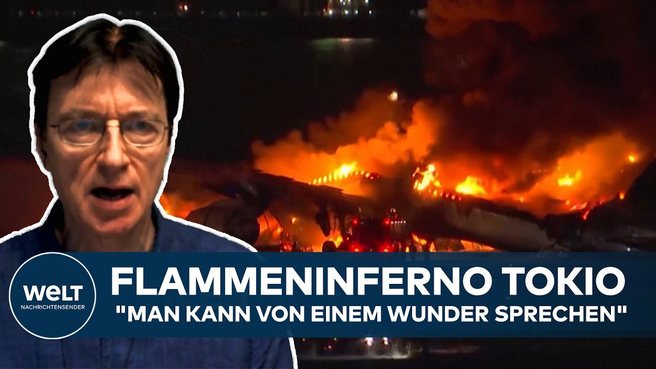 JAPAN: Flammeninferno am Flughafen in Tokio! "Man kann von einem Wunder sprechen!"