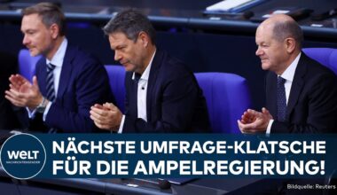 DEUTSCHLAND: Umfrage-Klatsche für die Ampel!  Vier von fünf Bundesbürgern mit Regierung unzufrieden