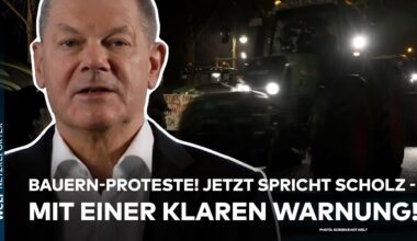 DEUTSCHLAND: Bauern-Proteste! Jetzt äußert sich Kanzler Olaf Scholz - mit einer klaren Warnung!
