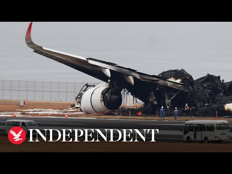 Watch again: View of Tokyo's Haneda international airport after plane collision