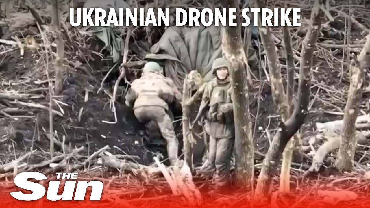 Ukrainian attack drones bombard Russian military positions near Avdiivka