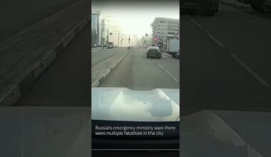 Explosion in Russia caught on dashcam