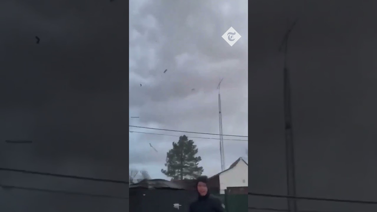 Belgium: severe tornado tears through town sending debris skywards