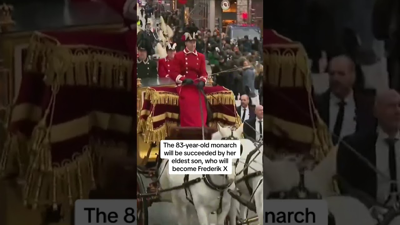 Danish Queen's final ride in gold carriage