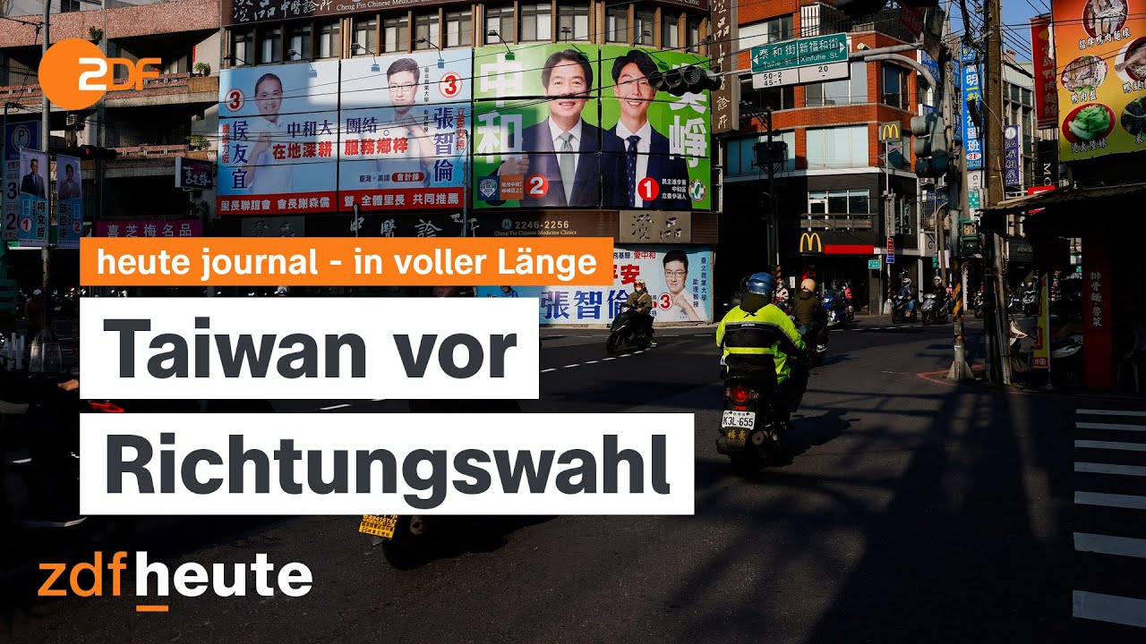heute journal 12.01.24 Luftschläge gegen Huthi, Klage gegen Israel, Taiwan vor der Wahl (english)