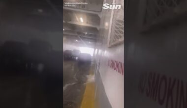 Rough seas flood ferry deck in Washington #shorts