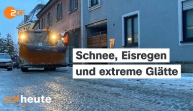 Gestrichene Flüge, Zugausfälle und Straßensperren - heftiger Wintereinbruch in Deutschland