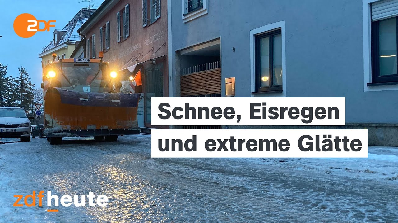 Gestrichene Flüge, Zugausfälle und Straßensperren - heftiger Wintereinbruch in Deutschland