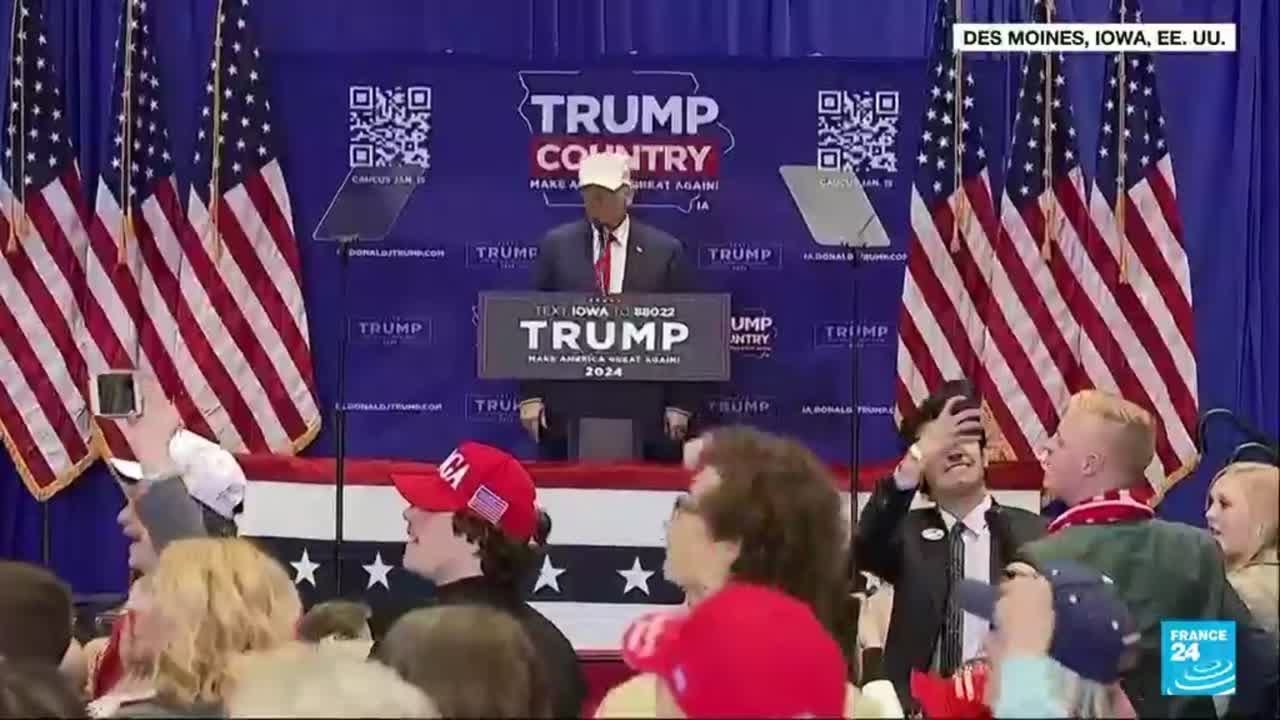 Donald Trump ganó el caucus republicano de Iowa con el 51% de los votos
