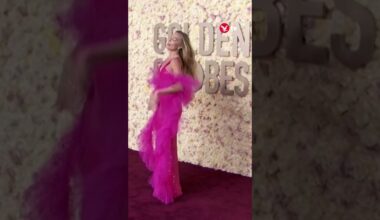 Hey Barbie! Margot Robbie attends Golden Globes #shorts