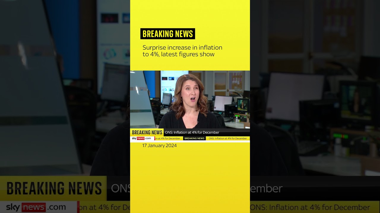 Surprise increase in inflation to 4%, latest figures show