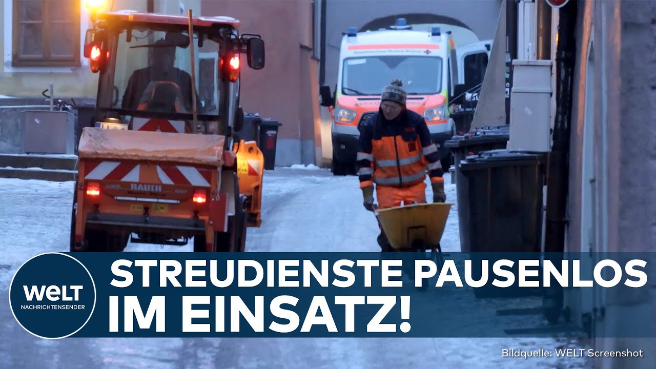 SCHNEECHAOS: Winterdienst im Großeinsatz! Glatteis sorgt für Behinderungen im Verkehr