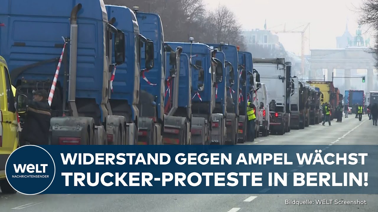 TRUCKER-PROTESTE: LKW-Fahrer demonstrieren gegen Ampel! Hunderte Spediteure bereits in Berlin!