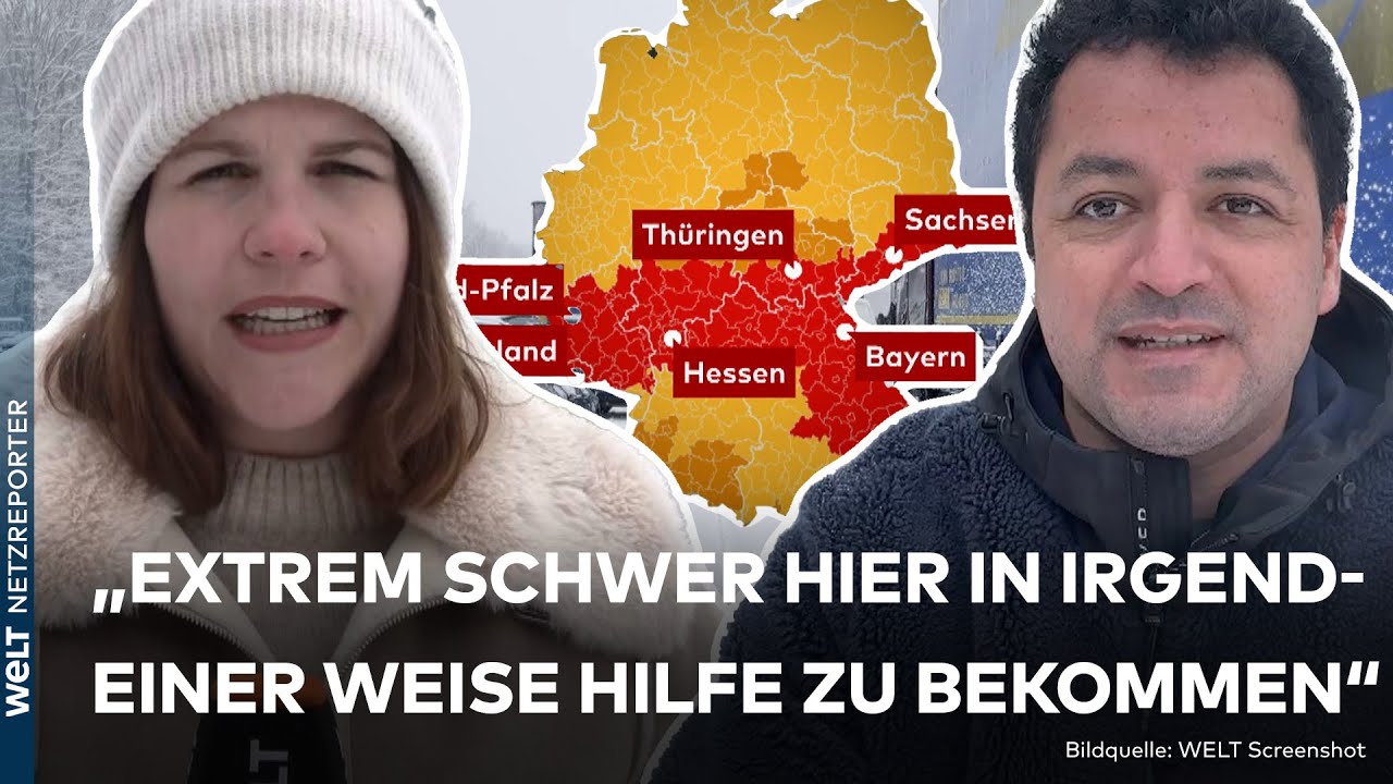 WINTER-CHAOS DEUTSCHLAND: Keine Hilfe in Sicht! Autofahrer harren seit Stunden auf der Autobahn aus