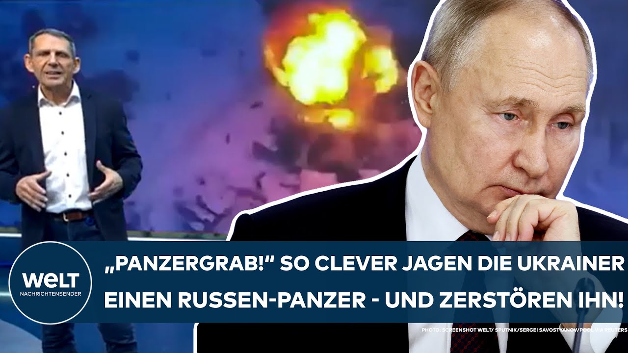 PUTINS KRIEG: "Panzergrab!" So clever jagen die Ukrainer einen Russen-Panzer - und zerstören ihn