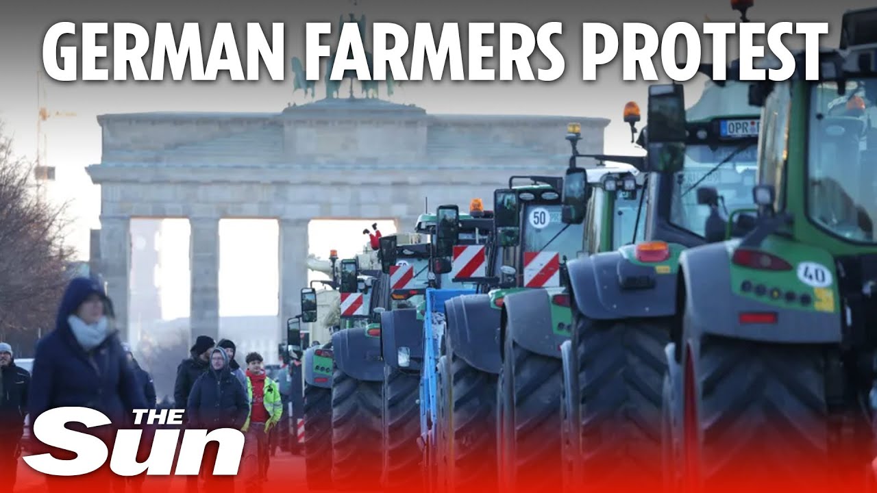 German economy in 'freefall' as tractor farmers protest against government