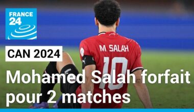CAN 2024 : Mohamed Salah forfait pour 2 matches après sa blessure • FRANCE 24