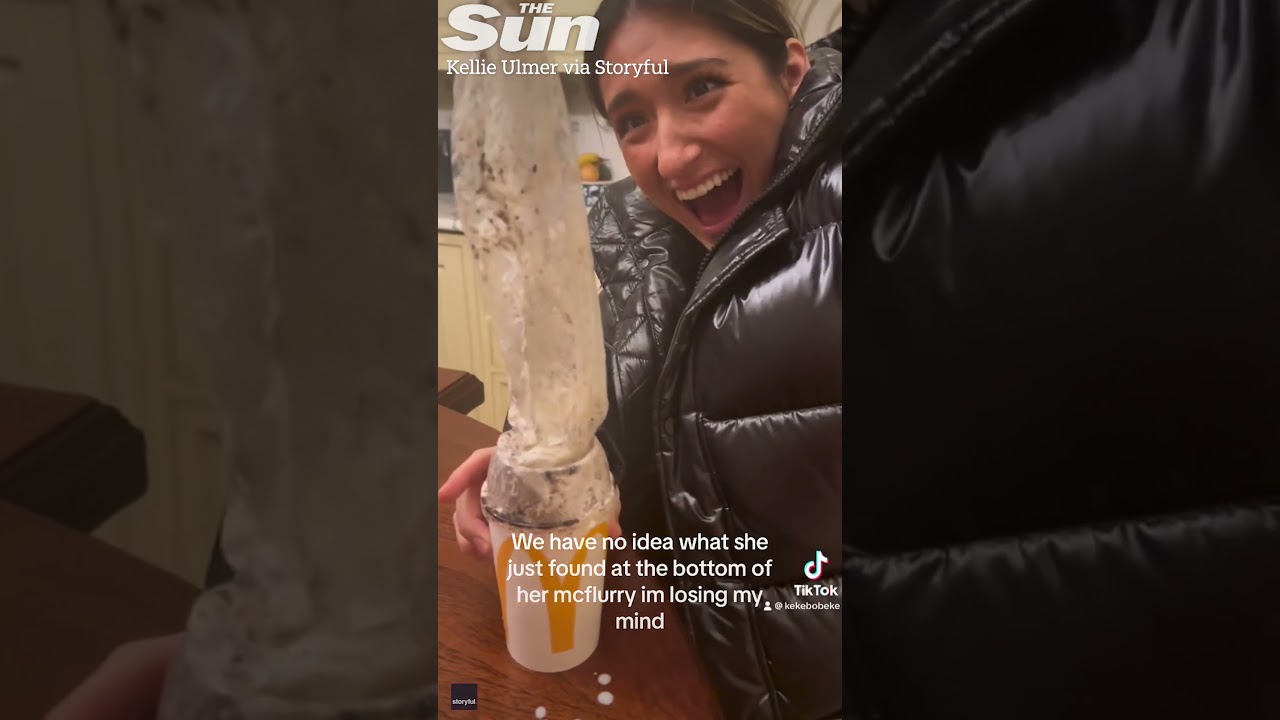 'Disgusted' customer pulls mysterious PLASTIC from McDonald's McFlurry cup