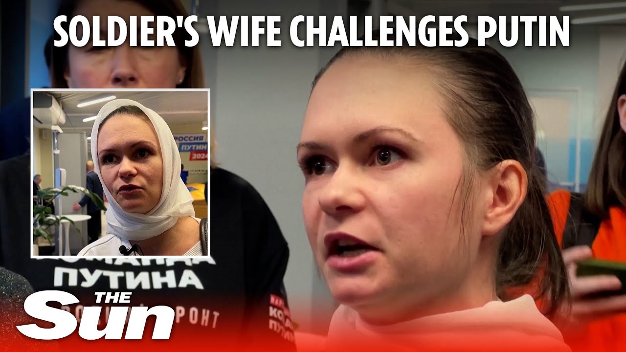 Enraged Russian soldier's wife demands husband's return at Putin HQ