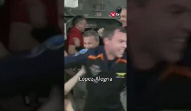 Astronauts hug Axiom Mission 3 team arrived on ISS #shorts