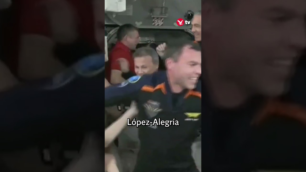 Astronauts hug Axiom Mission 3 team arrived on ISS #shorts